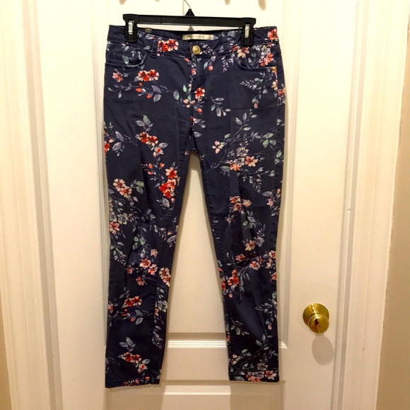 LC Lauren Conrad Floral Jeans - Picture 1 of 5